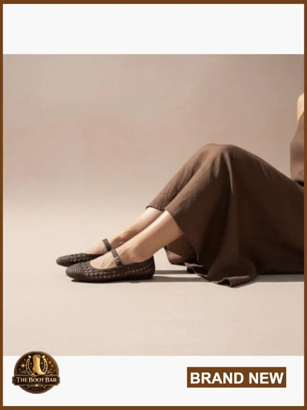 Adjustable Strap Mary Jane Flats, Faux Leather, Size 9W, Cushioned Footbed